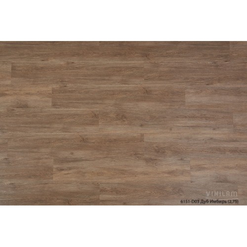 Кварц-виниловая плитка Vinilam Ceramo Wood 4.5 Click 6151-D03 Дуб Имбирь