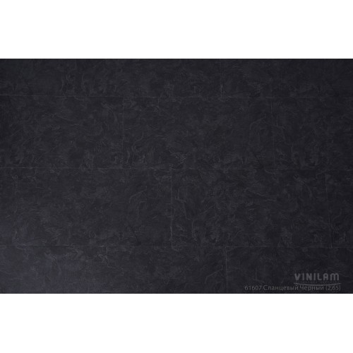 Кварц-виниловая плитка Vinilam Ceramo Stone 2.5 Glue 61607 Сланцевый Черный