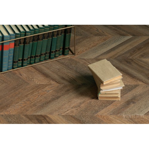 Кварц-виниловая плитка Vinilam Parquet Chevron 8.5 Click RI153610CL4 Шеврон Нормандия