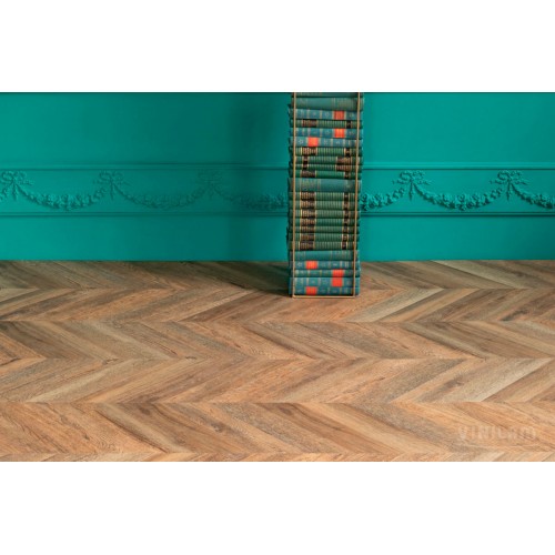 Кварц-виниловая плитка Vinilam Parquet Chevron 8.5 Click RI153610CL4 Шеврон Нормандия