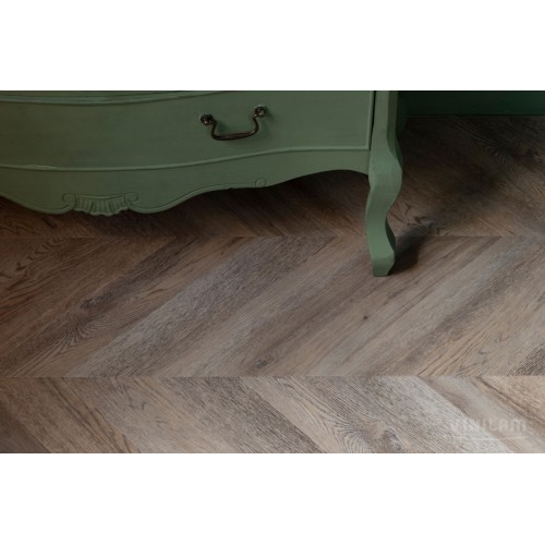 Кварц-виниловая плитка Vinilam Parquet Chevron 8.5 Click RI153616CL4 Шеврон Шампань