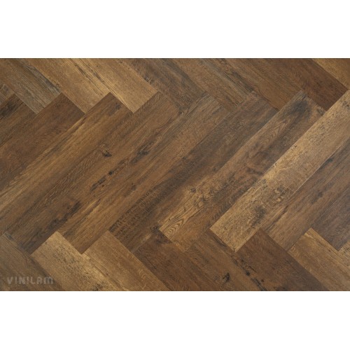 Кварц-виниловая плитка Vinilam Parquet Herringbone 6.5 Click IS11155 Паркет Парижский