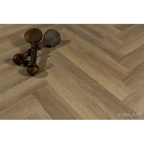 Кварц-виниловая плитка Vinilam Parquet Herringbone 6.5 Click IS11166 Паркет Классический