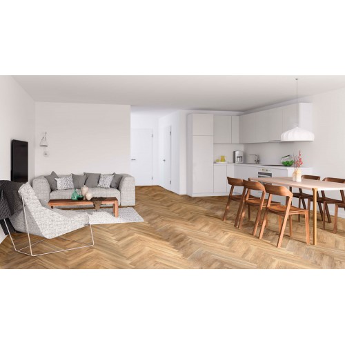 Кварц-виниловая плитка Vinilam Parquet Herringbone 6.5 Click IS11177 Паркет Версальский