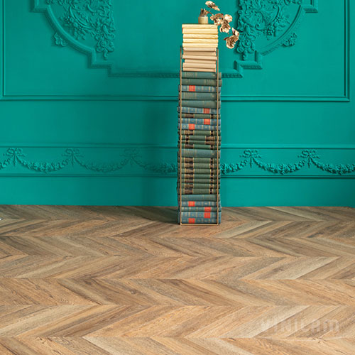 Кварц-виниловая плитка Vinilam Parquet Chevron 8.5 Click RI153610CL4 Шеврон Нормандия