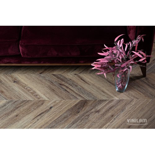 Кварц-виниловая плитка Vinilam Parquet Chevron 8.5 Click I107516 Шеврон Лувр