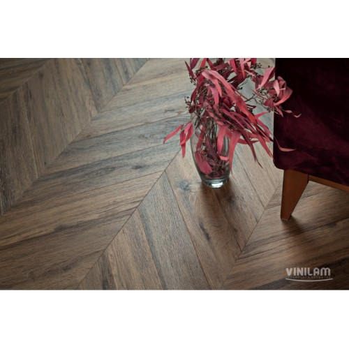 Кварц-виниловая плитка Vinilam Parquet Chevron 8.5 Click I107516 Шеврон Лувр