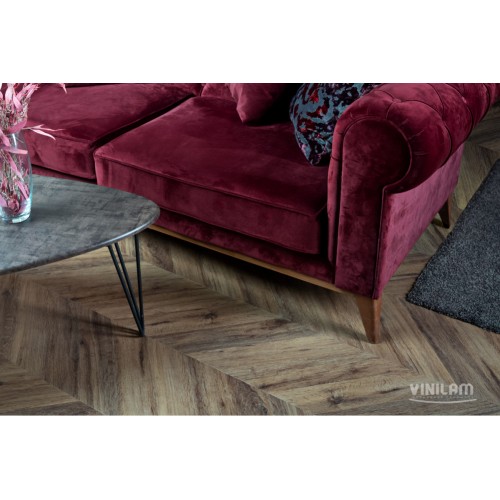 Кварц-виниловая плитка Vinilam Parquet Chevron 8.5 Click I107516 Шеврон Лувр