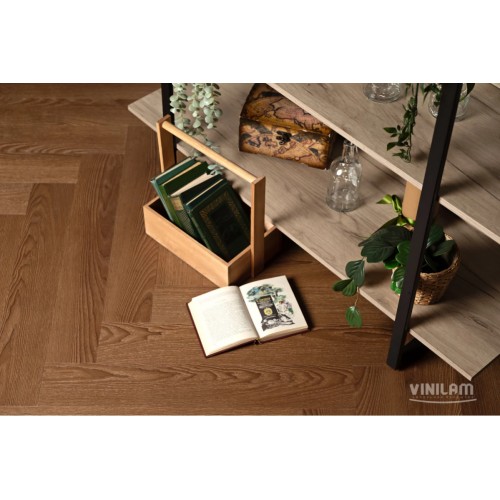 Кварц-виниловая плитка Vinilam Parquet Herringbone 6.5 Click IS11200 Паркет Винсент