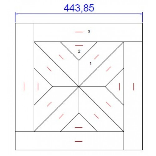Модульный паркет Lab_Arte инженерный Geometry Дуб Original №1-65 443*443*15/3 лак