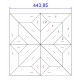 Модульный паркет Lab_Arte инженерный Geometry Дуб Original №4-65 443*443*15/3 лак Хани