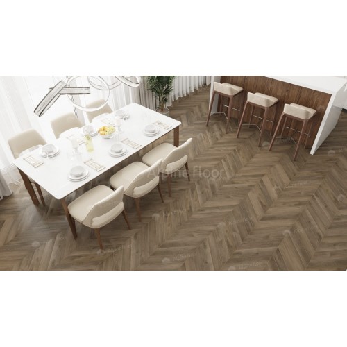 Кварц-виниловая плитка Alpine Floor Chevron Alpine LVT Дуб Насыщенный ECO 20-4