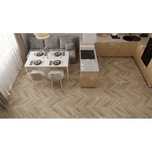 Кварц-виниловая плитка Alpine Floor Chevron Alpine LVT Дуб Синистра ECO 20-6