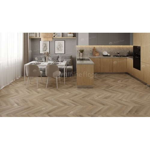 Кварц-виниловая плитка Alpine Floor Chevron Alpine LVT Дуб Синистра ECO 20-6