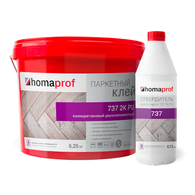 Клей для паркета Homakoll Homaprof 737 2K PU (6,25кг)