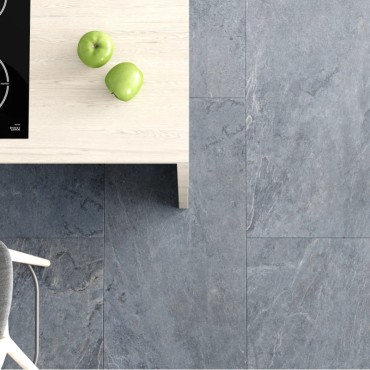 Кварц-виниловая плитка Vinilam Ceramo Stone 2.5 Glue 91907 Мальтийский Базальт