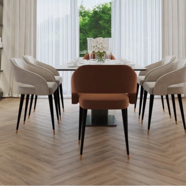 Кварц-виниловая плитка Vinilam Parquet Herringbone 6.5 Click IS11355 Паркет Монпелье