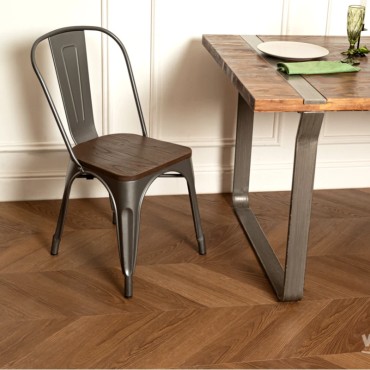 Кварц-виниловая плитка Vinilam Parquet Chevron Glue I1651102 Шеврон Плезир
