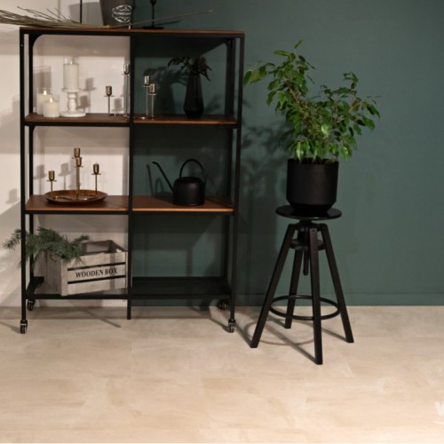 Кварц-виниловая плитка Vinilam Ceramo Stone 6 Click 71615 Бетон Белый