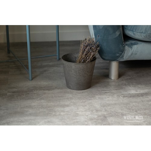 Кварц-виниловая плитка Vinilam Ceramo Stone 6 Click 71614 Цемент Светлый