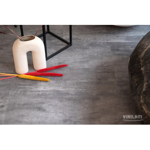 Кварц-виниловая плитка Vinilam Ceramo Stone 2.5 Glue 71616 Цемент Серый