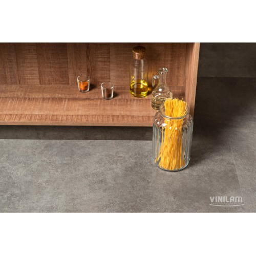 Кварц-виниловая плитка Vinilam Ceramo Stone 2.5 Glue 71610 Цемент Стальной